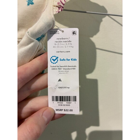 NWT Carter's Cream Sea Animal Dress - Newborn (NB) - Picture 3 of 4